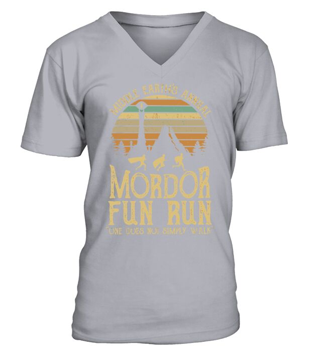 Spl Sunset middle earth’s annual mordor fun run one does not simply walk V-Neck T-shirt