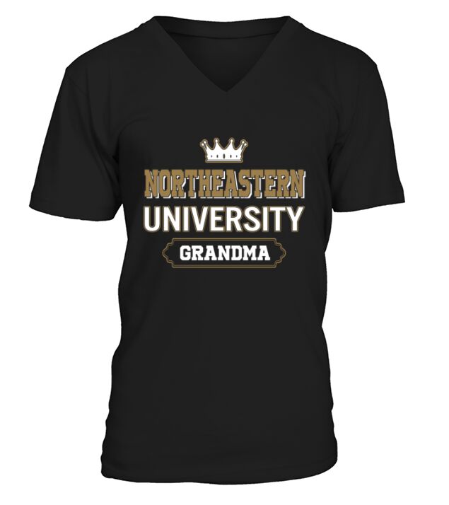 Northeastern University Grandma Great Gift For Grandparents V-Neck T-shirt