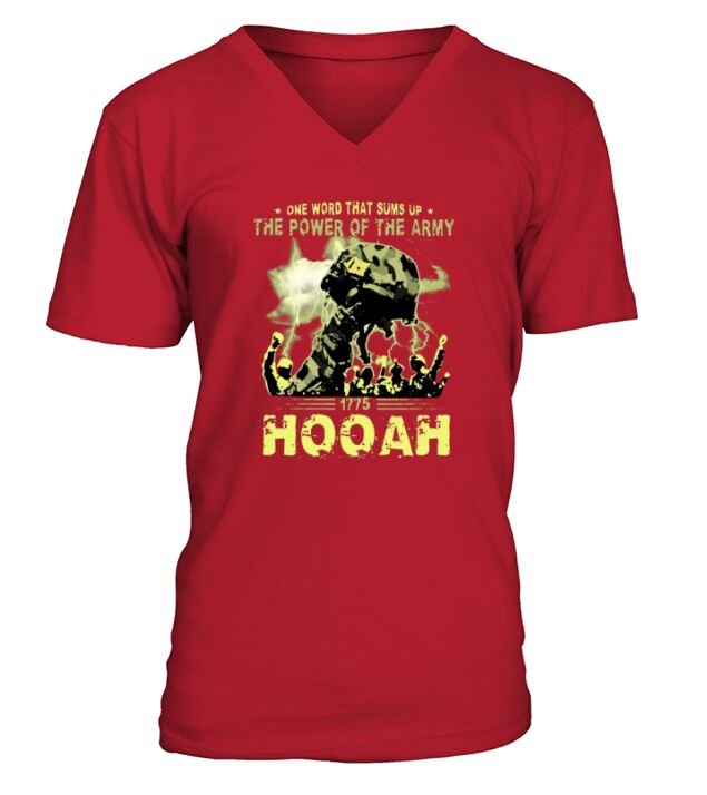THE POWER OF THE ARMY 1775 HOOAH T SHIRT V-Neck T-shirt
