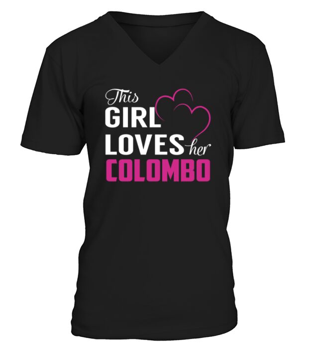 This Girl Loves Her COLOMBO Name Shirts V-Neck T-shirt