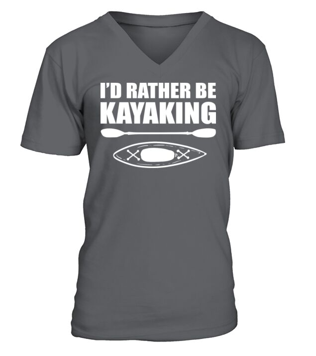 Rather be Kayaking Traveler Gift V-Neck T-shirt