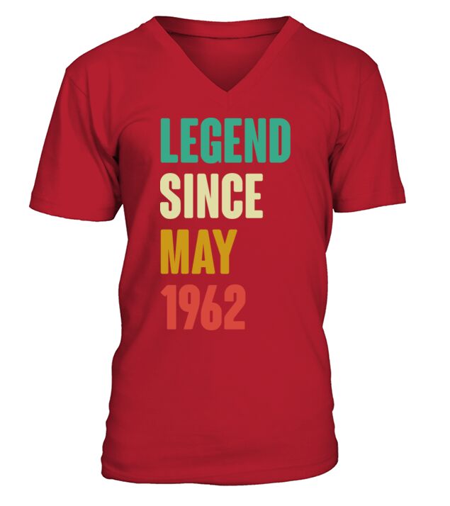 May 1962 60th Birthday 60 Years Old Bday Gift Men V-Neck T-shirt