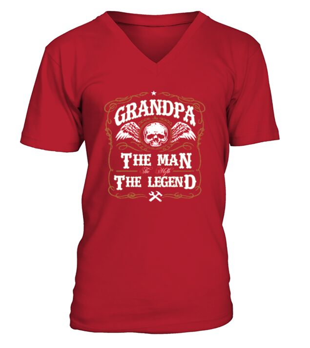 Grandpa - The Man, The Myth, The Legend V-Neck T-shirt