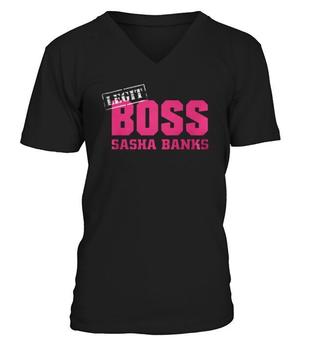 WWE Sasha Banks Logo Legit Boss - Coffee Mug (colored) V-Neck T-shirt