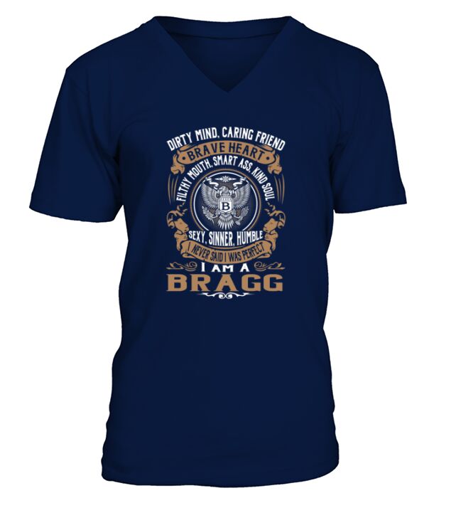 BRAGG Last Name, Surname Tshirt V-Neck T-shirt