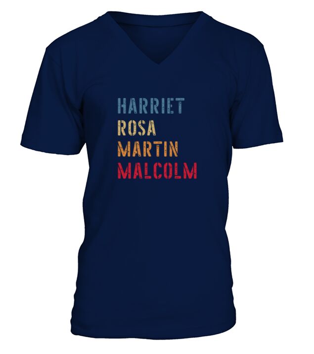 Harriet Rosa Martin Malcolm Black History Leaders V-Neck T-shirt
