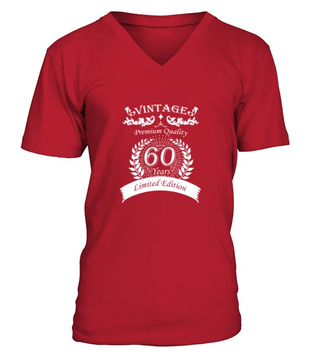 60th birthday vintage V-Neck T-shirt