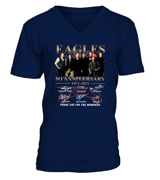 Eagles 50th anniversary thank you for the memories V-Neck T-shirt