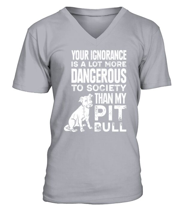 Your ignorance is a lot more dangerous to society V-Neck T-shirt