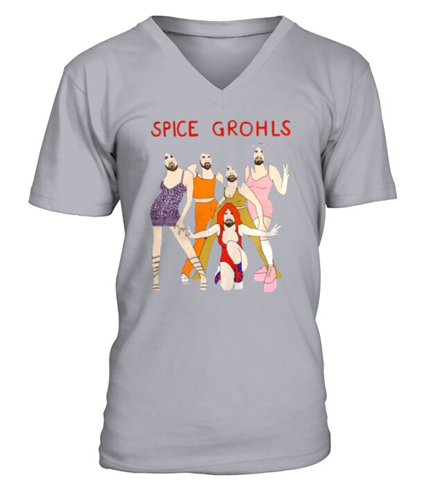 Spice Grohls Spice Girls And Boys Fronts V-Neck T-shirt
