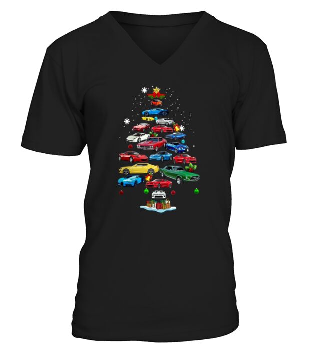 Car Christmas Tree  - Classic Ladies Tee V-Neck T-shirt