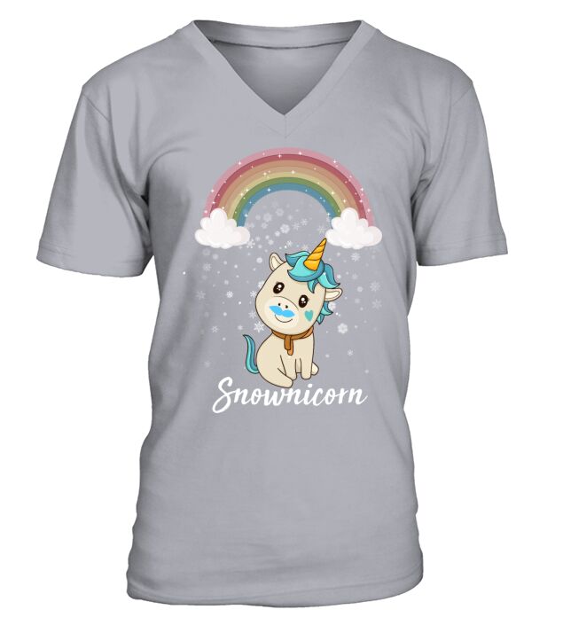 Snownicorn Just A Kid Who Loves Unicorn V-Neck T-shirt