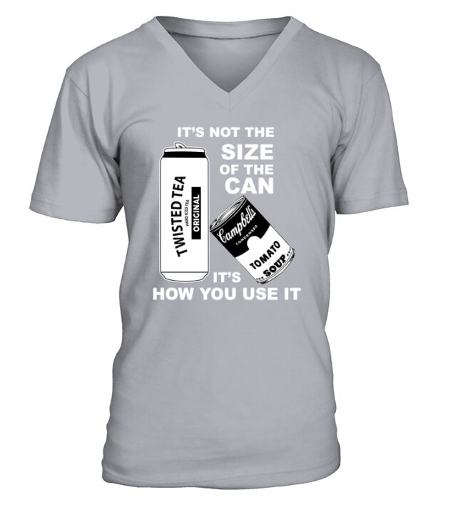 Twisted Tea Its Not The Size Of The Can V-Neck T-shirt