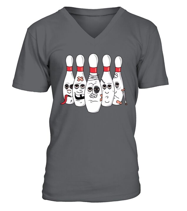 FUNNY BOWLING V-Neck T-shirt