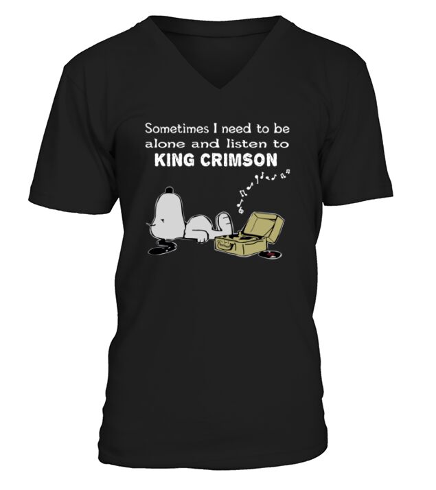 Manchmal muss ich alleine sein und King Crimson zuhören V-Neck T-shirt