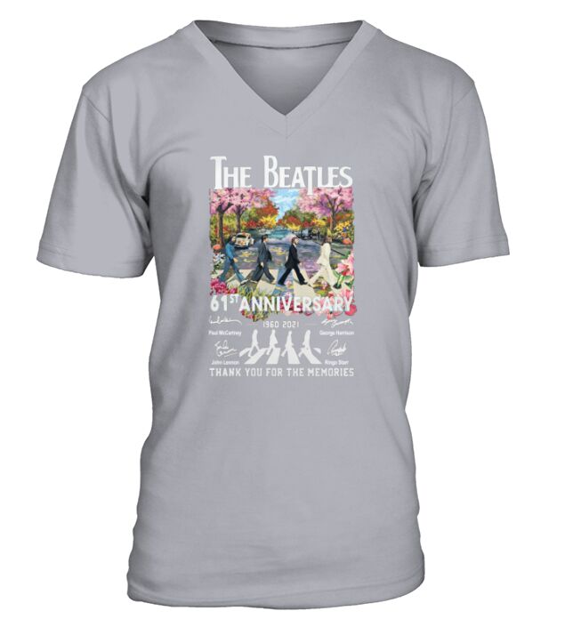 Abbey Road The Beatle 61st Anniversary 1960 2021 Thanks For The Memories V-Neck T-shirt