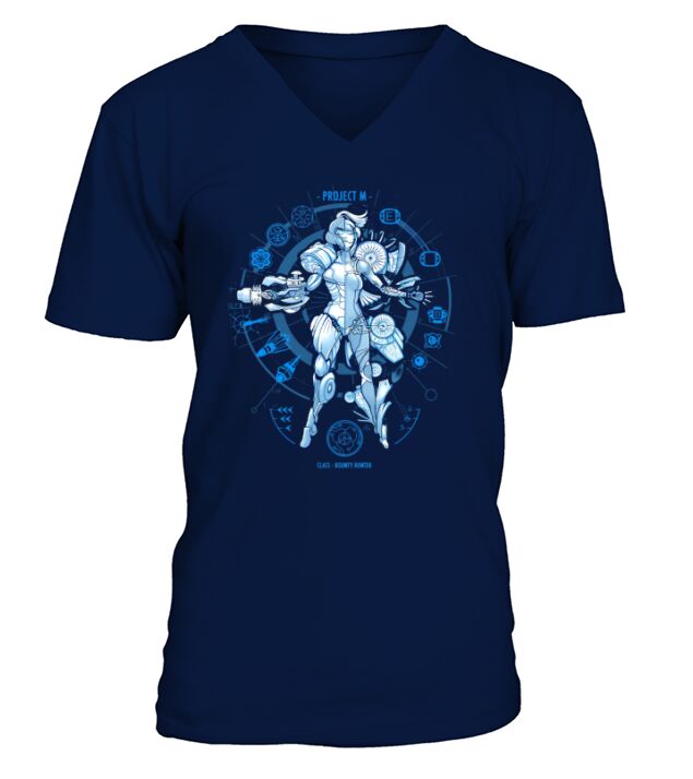Anime Project M Blue Print V-Neck T-shirt